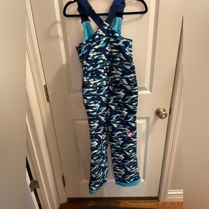 Shred dog swissie convertible bib pants- girls size 10